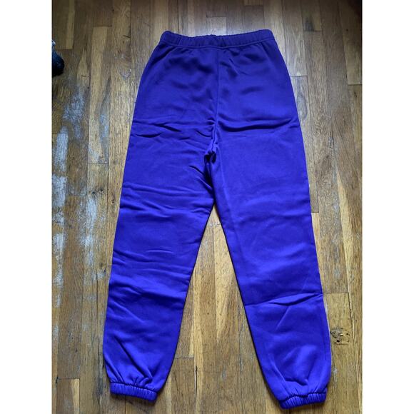 LADIES DRAWSTRING, JOGGER STYLE SWEAT PANTS-SLIGHT STRETCH-BNWOT-PURPL - Picture 2 of 2